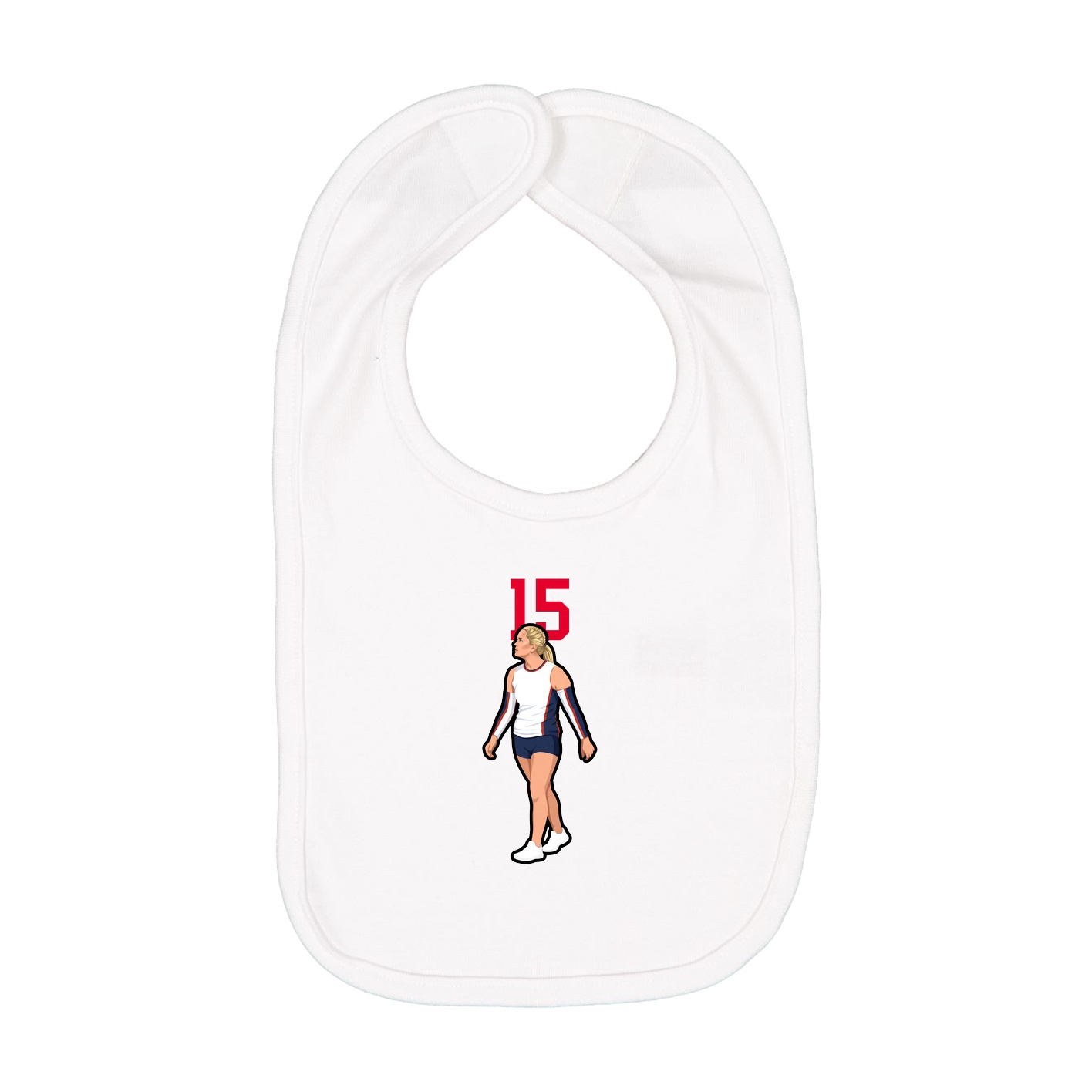 Infant Bib — Number Top in White