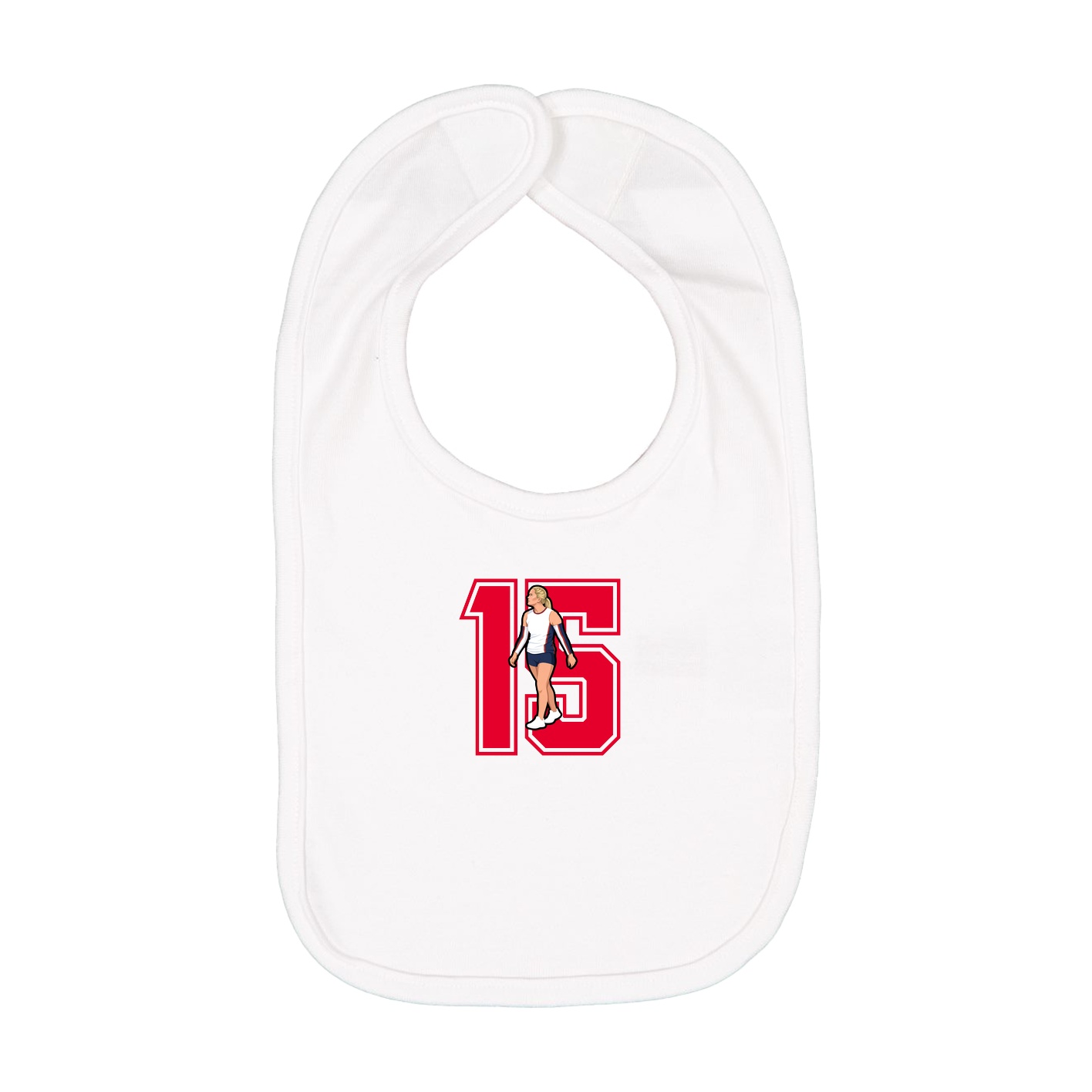Infant Bib — Number in White