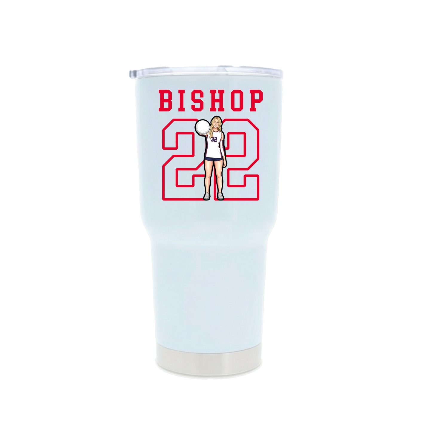 30oz Stainless Steel Tumbler — Shirsey in White