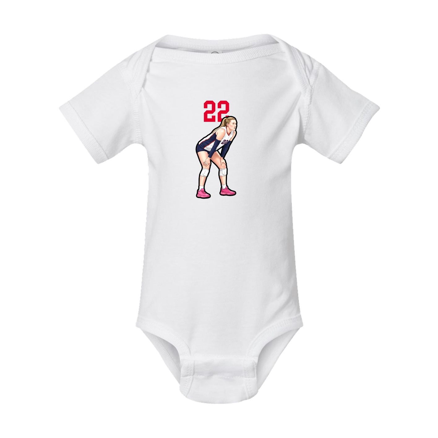 Baby Onesie — Number Top in White