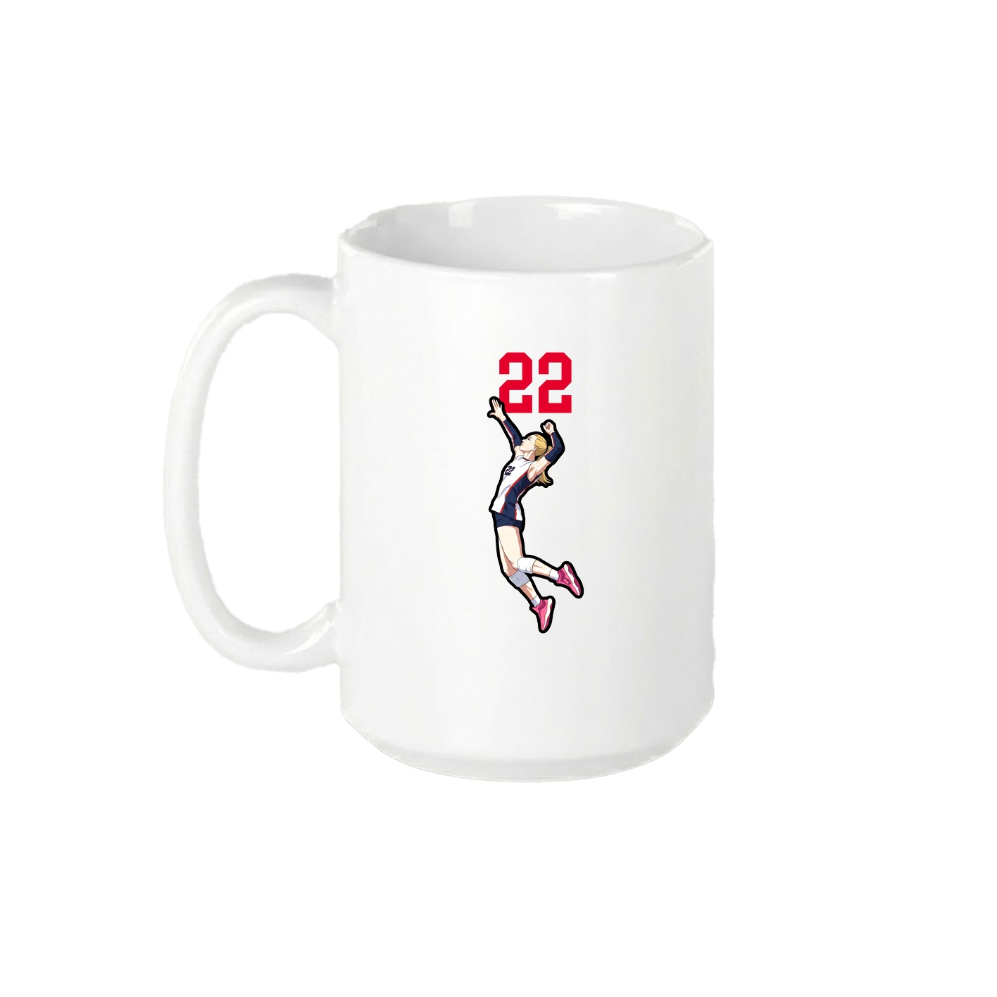 15oz Coffee Mug — Number Top in White