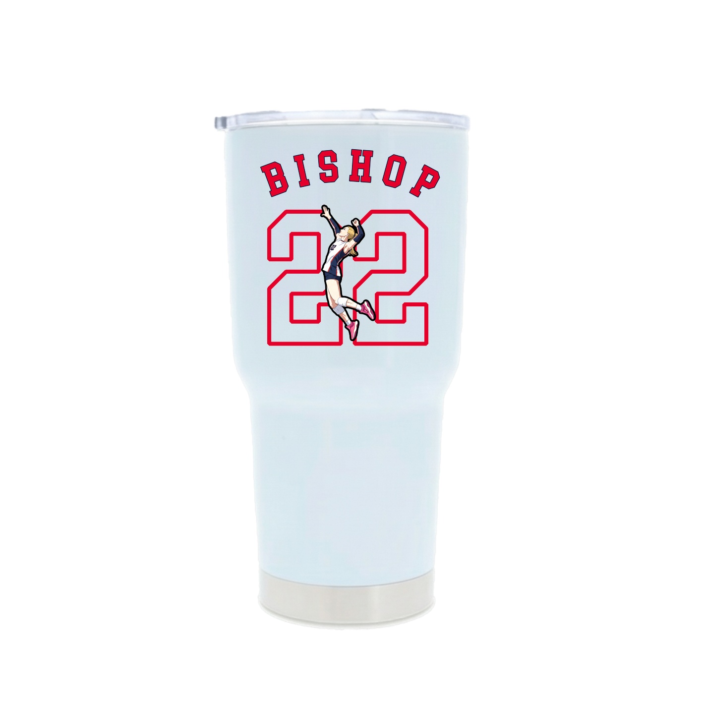 30oz Stainless Steel Tumbler — Shirsey Arch in White