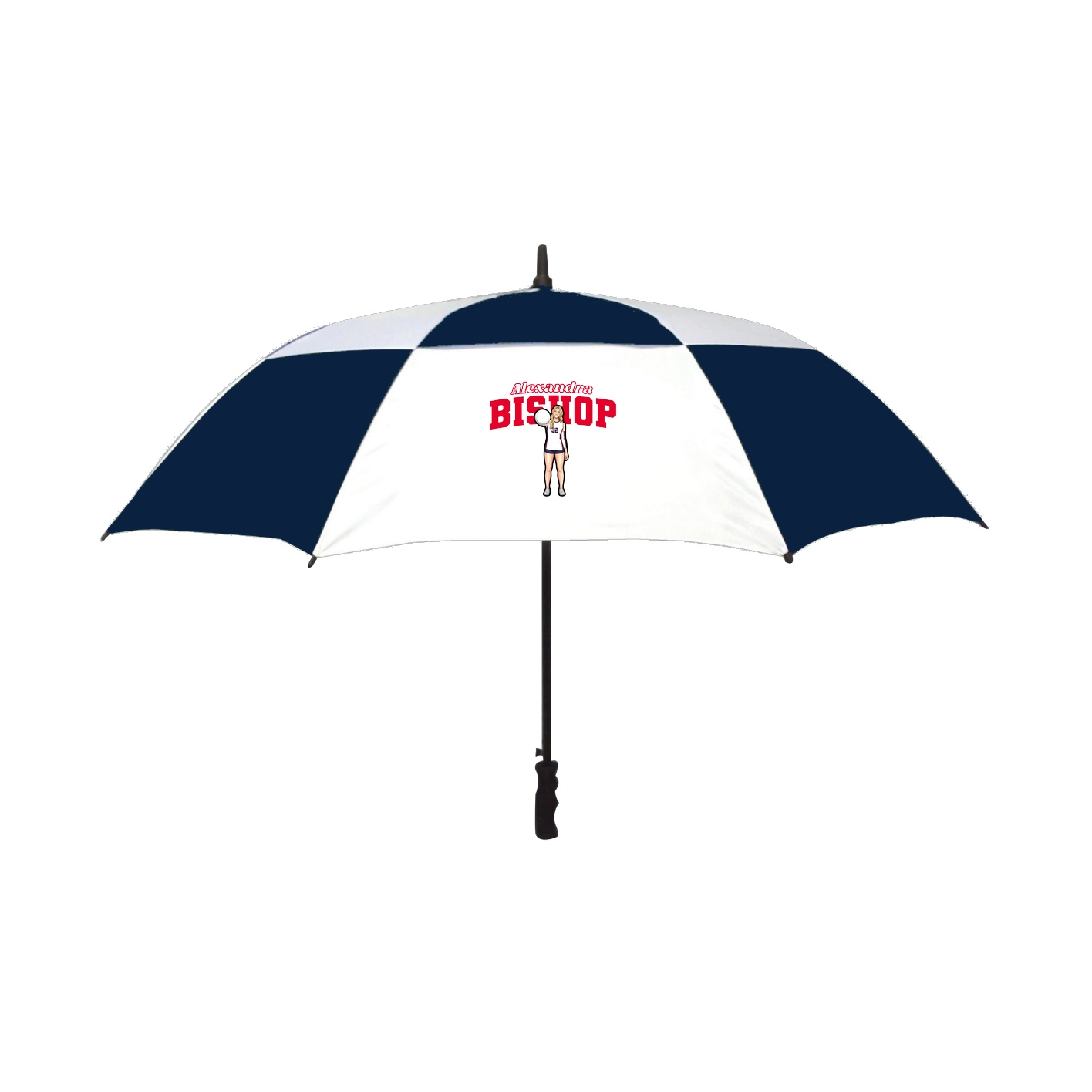 Golf Umbrella — Name Arch in Navy