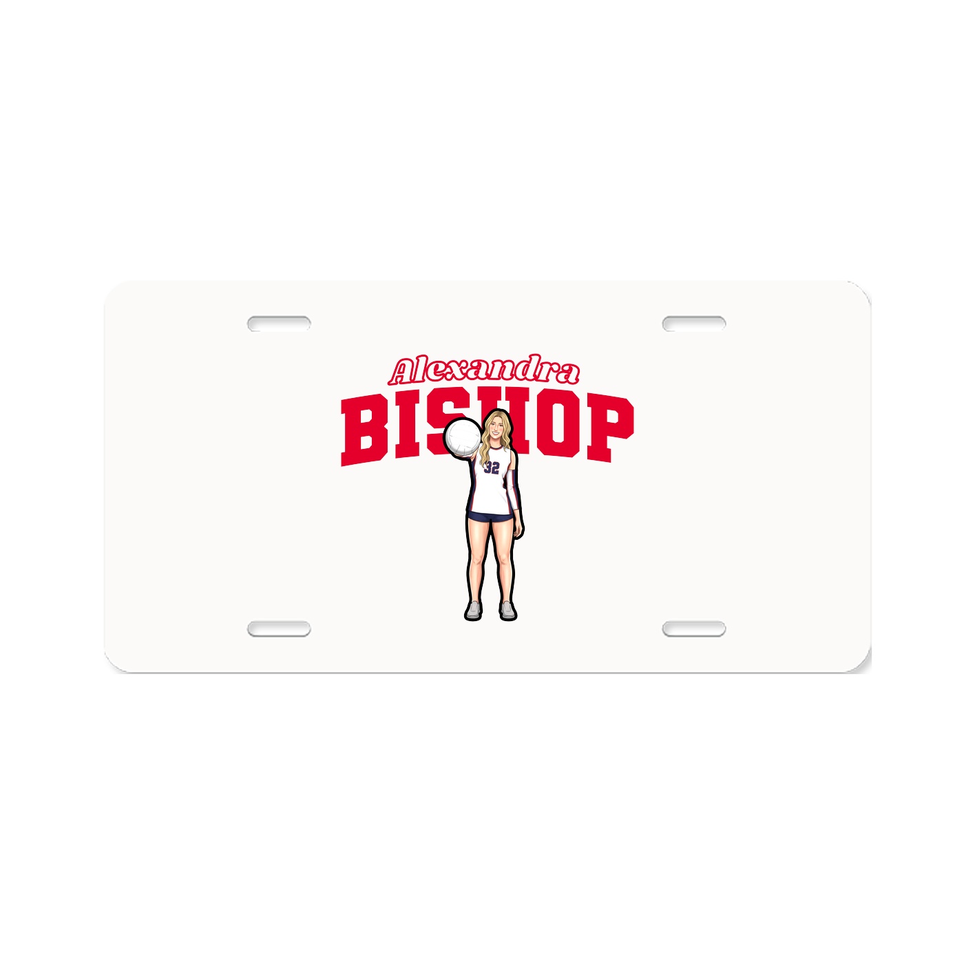License Plate — Name Arch in Classic