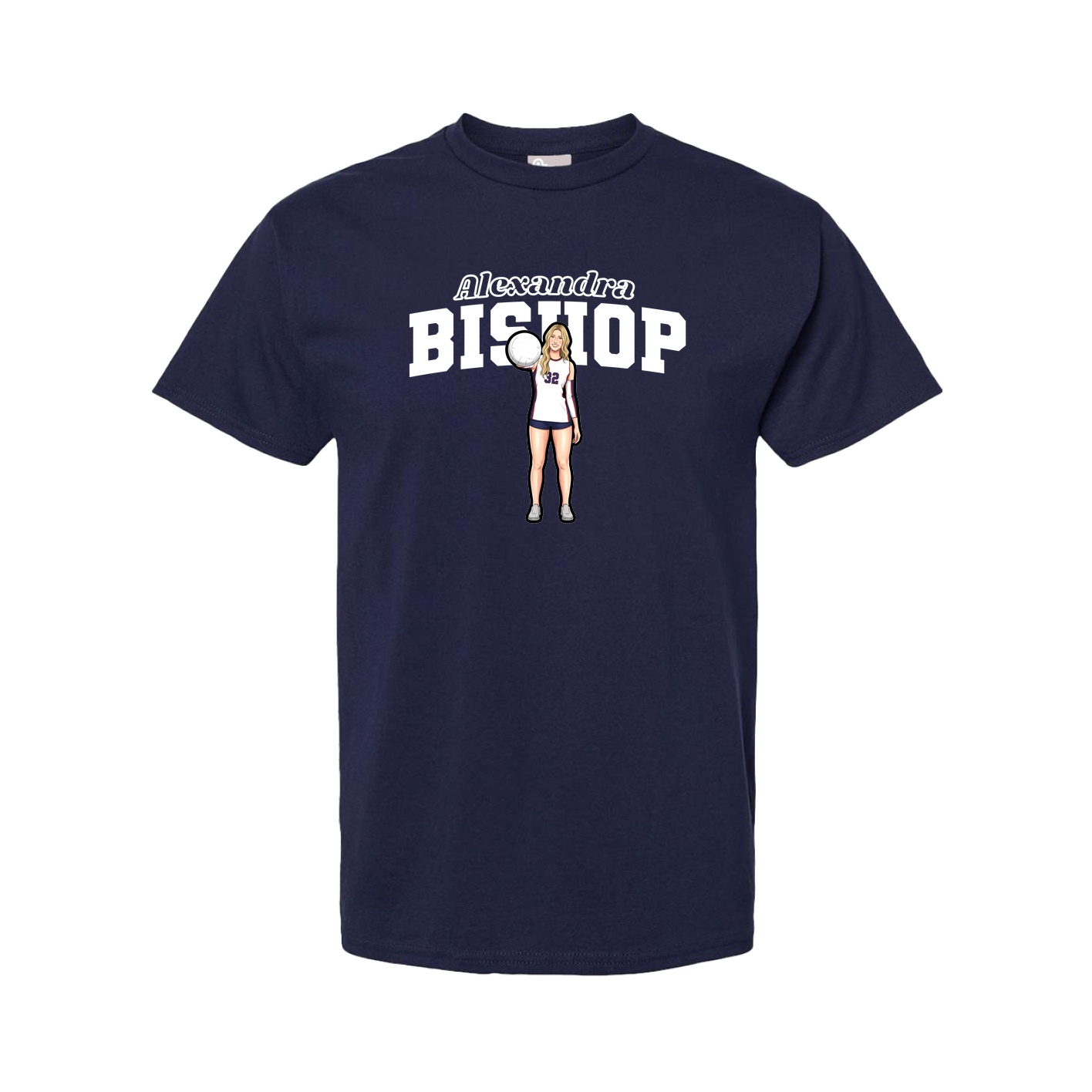 Youth Tee — Name Arch in Navy