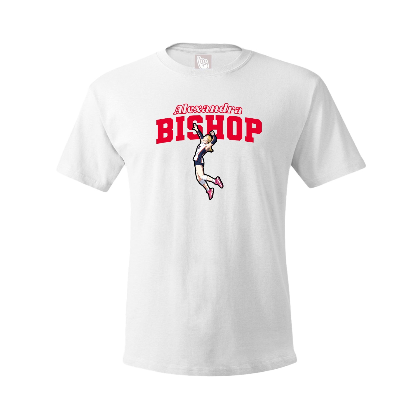 Youth Tee — Name Arch in White