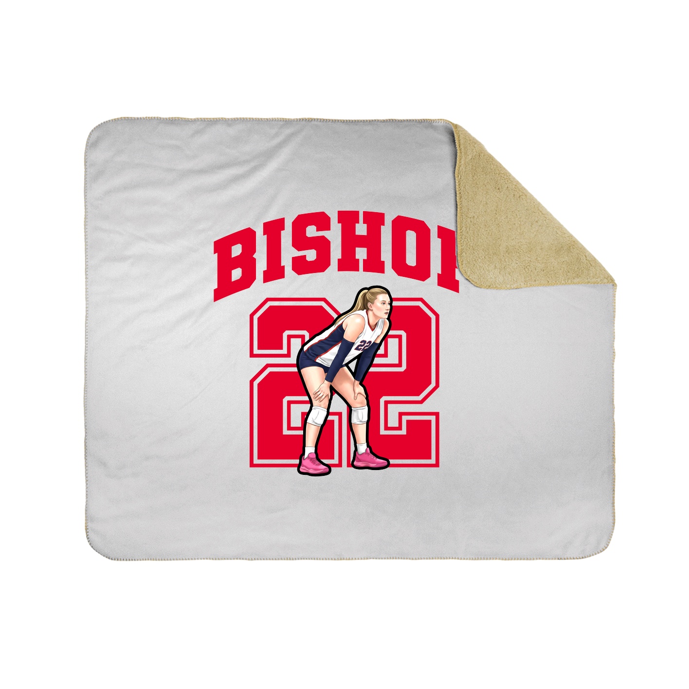 Throw Blanket — Number in White