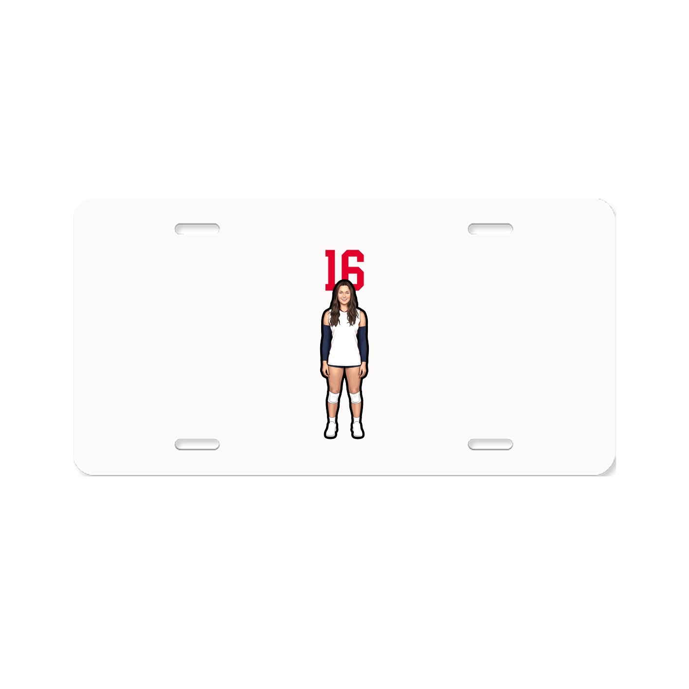 License Plate — Number Top in Classic