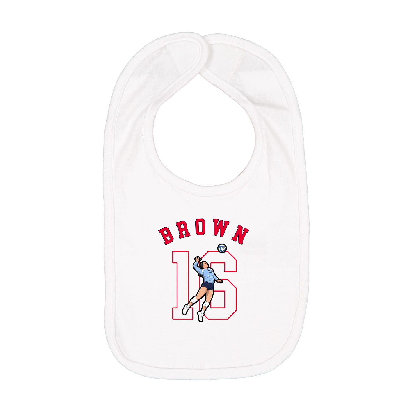 Infant Bib — Shirsey Arch in White