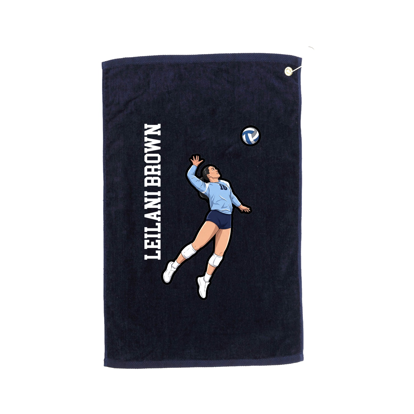 Golf Towel — Name Vertical in Navy