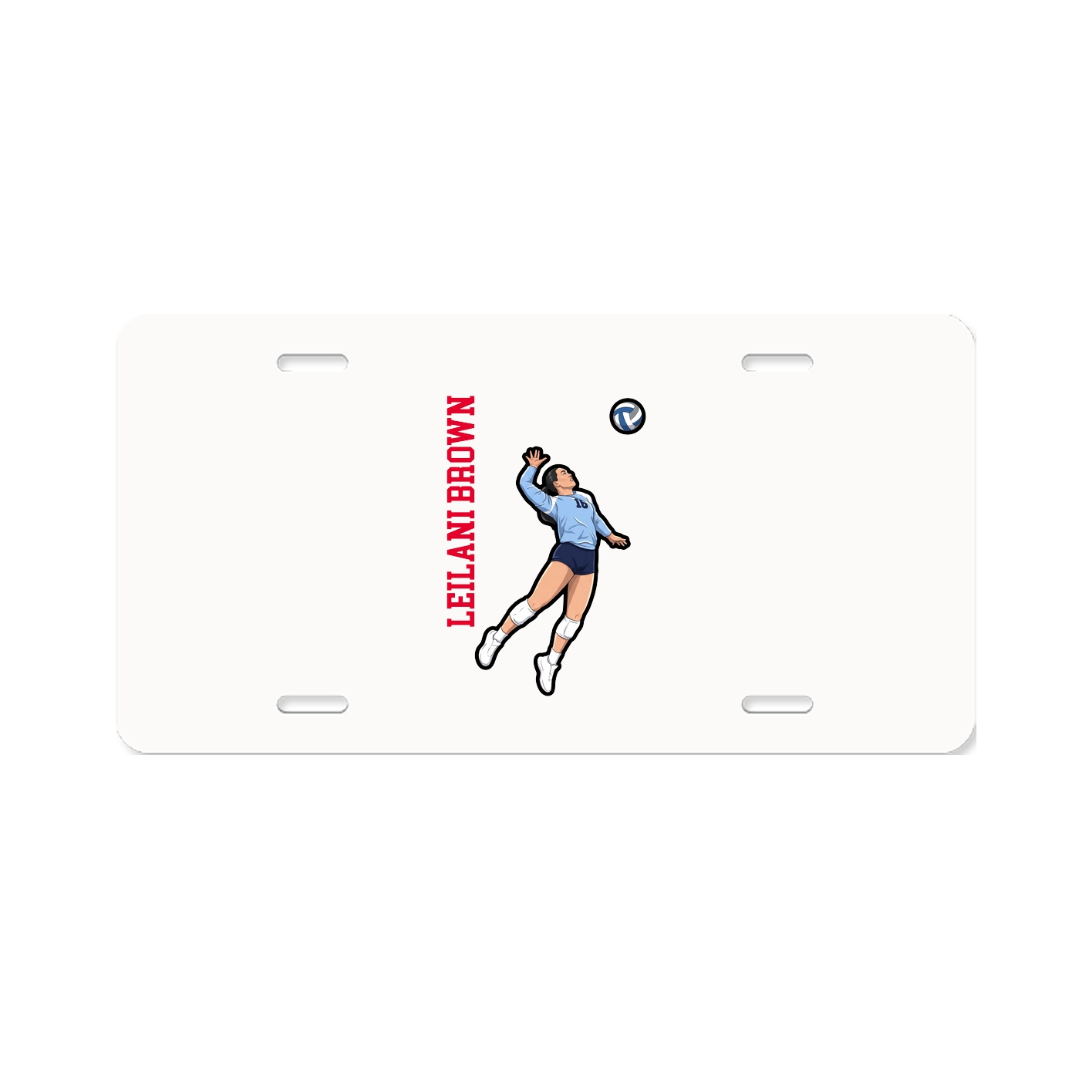 License Plate — Name Vertical in Classic