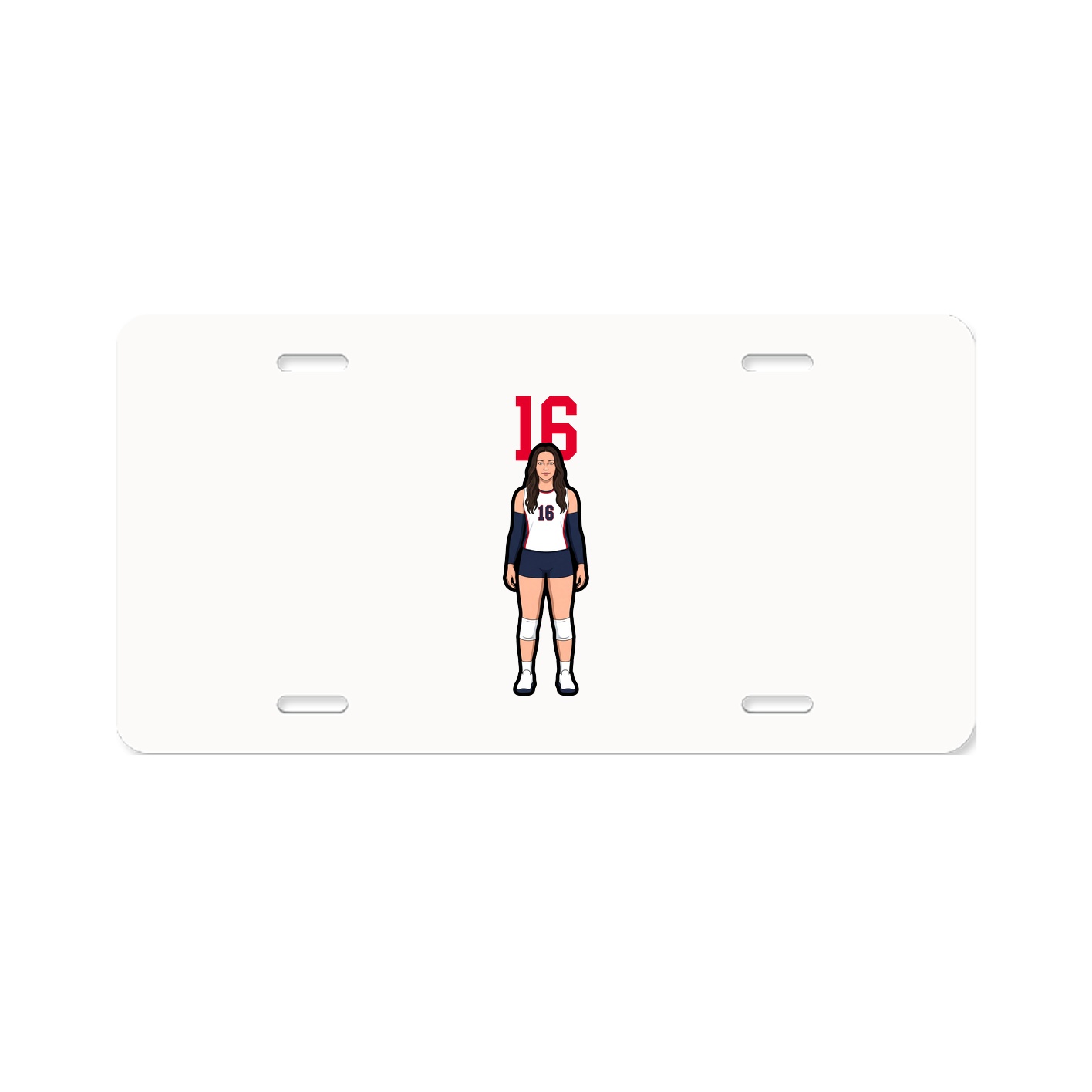 License Plate — Number Top in Classic