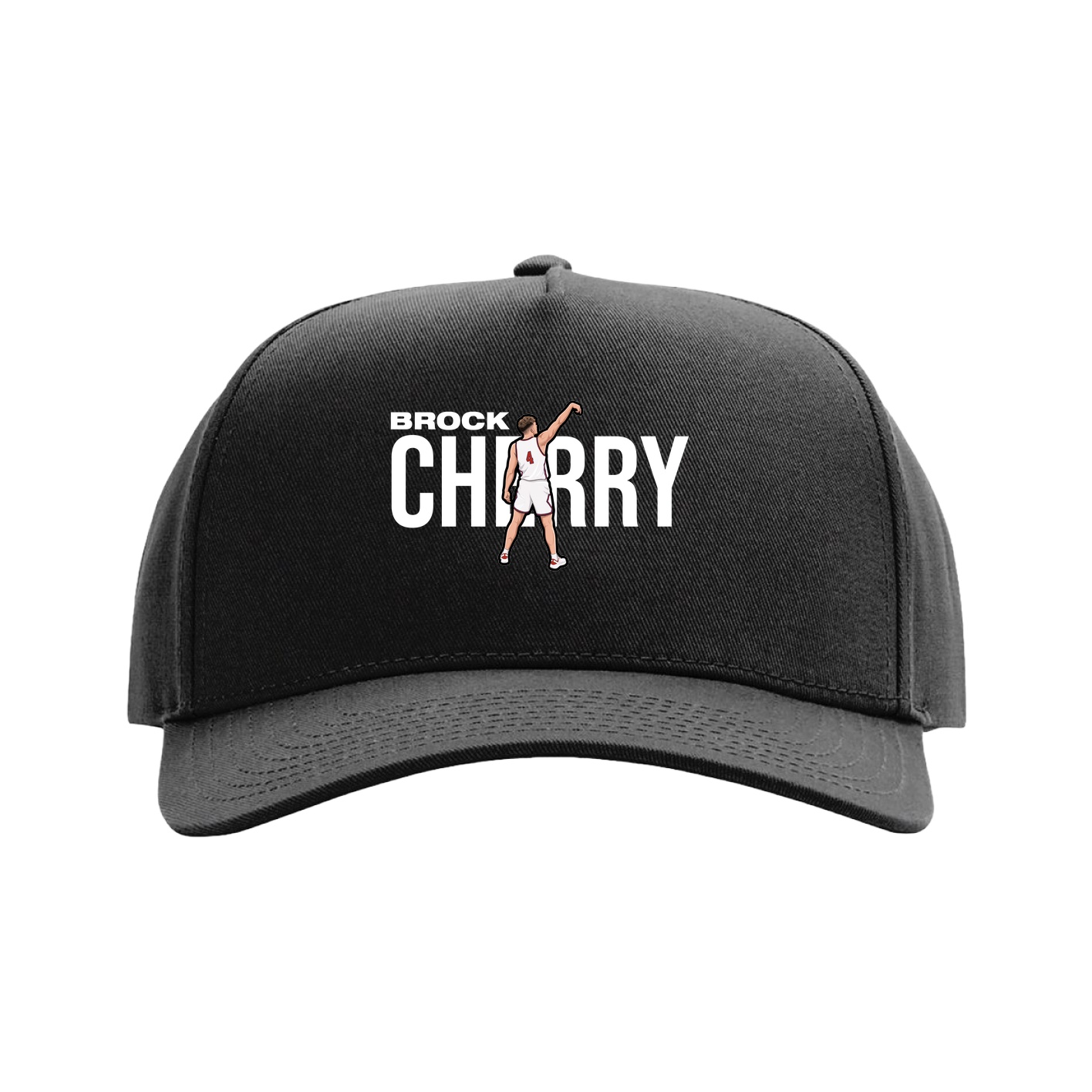 Full Fabric Five-Panel Champ Cap — Player Name in Black
