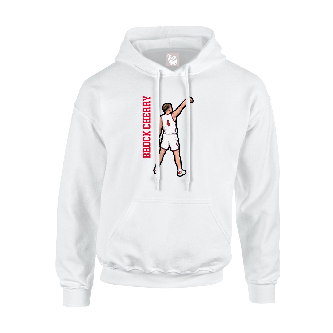 Hoodie — Name Vertical in White