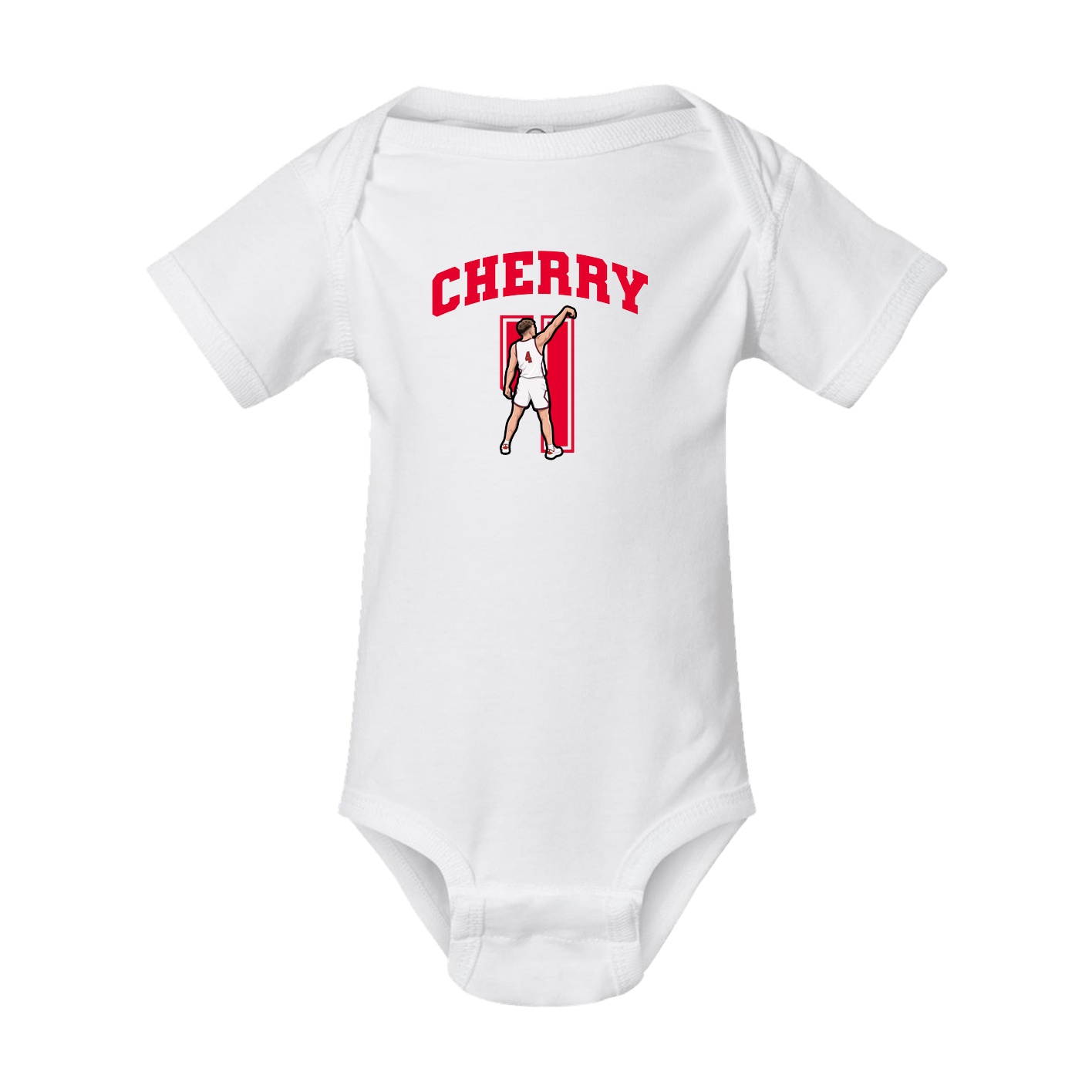 Baby Onesie — Number in White