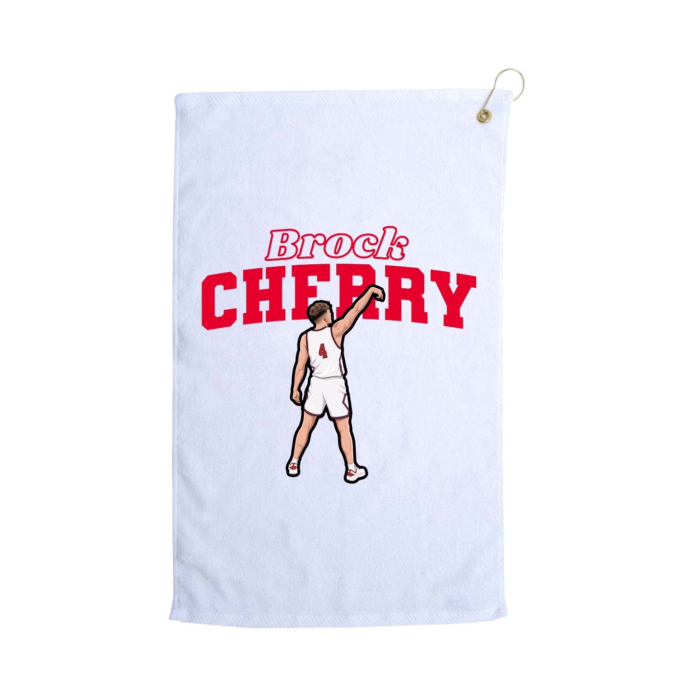 Golf Towel — Name Arch in White