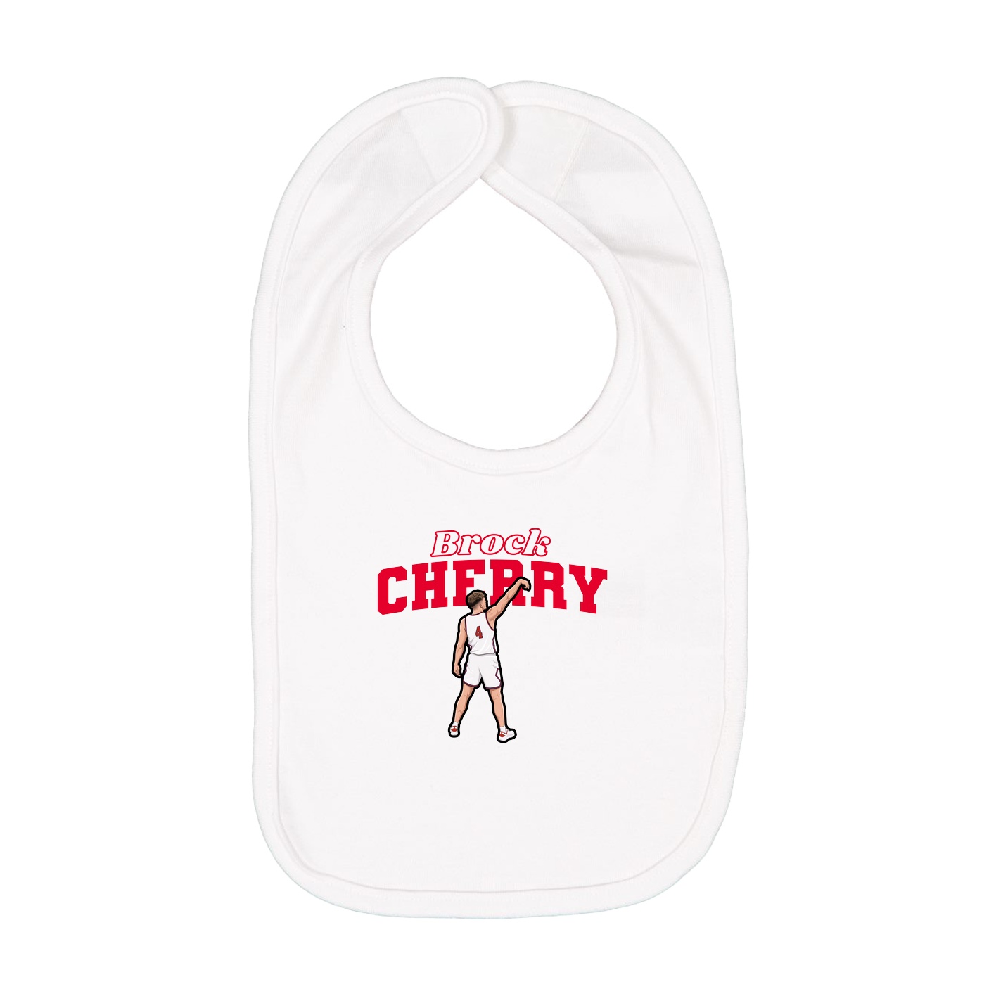 Infant Bib — Name Arch in White