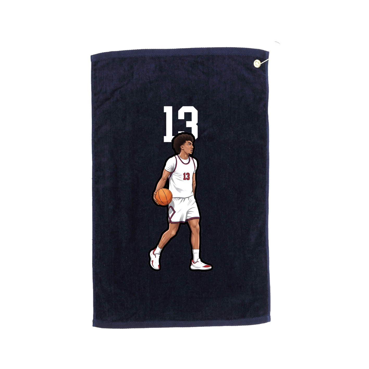 Golf Towel — Number Top in Navy