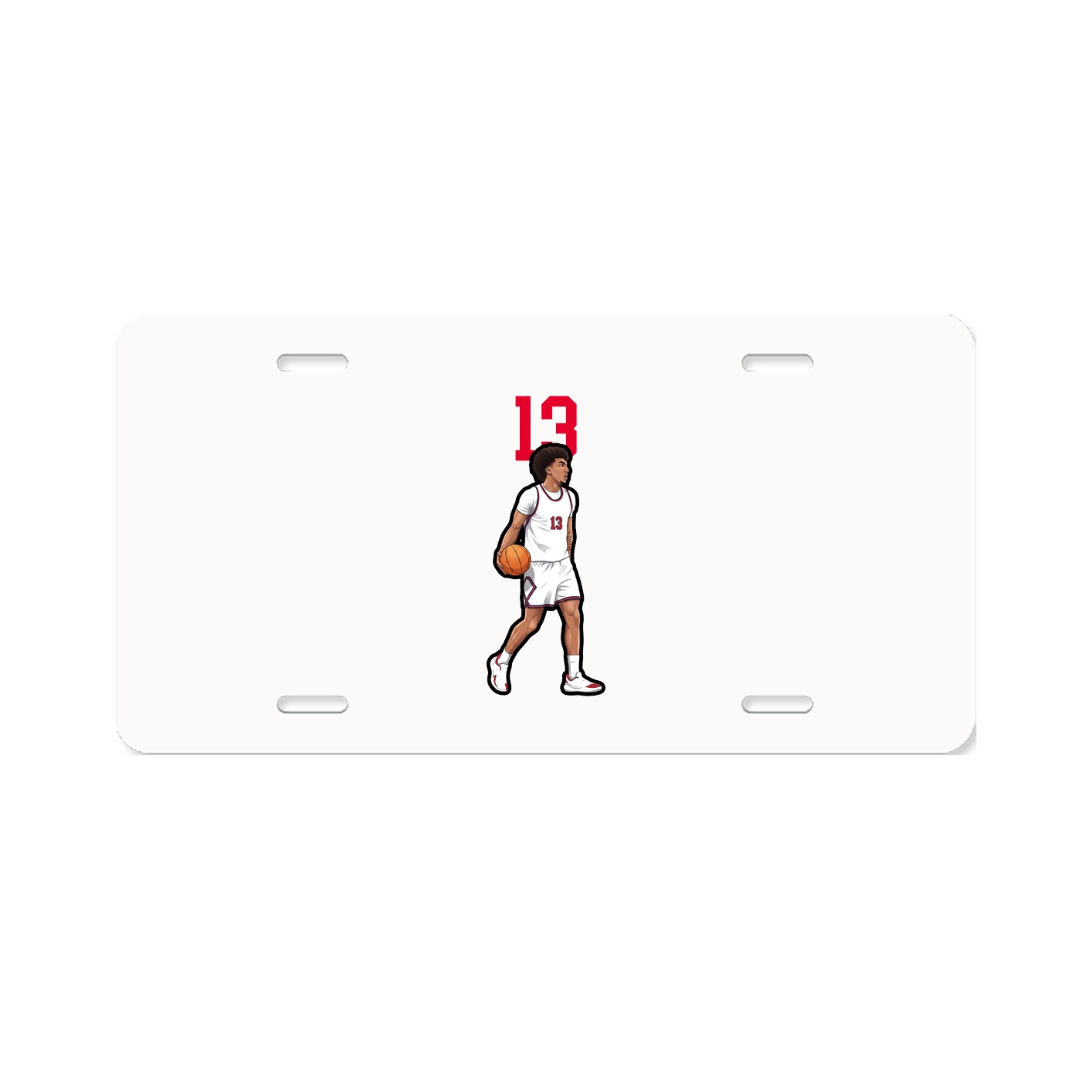 License Plate — Number Top in Classic