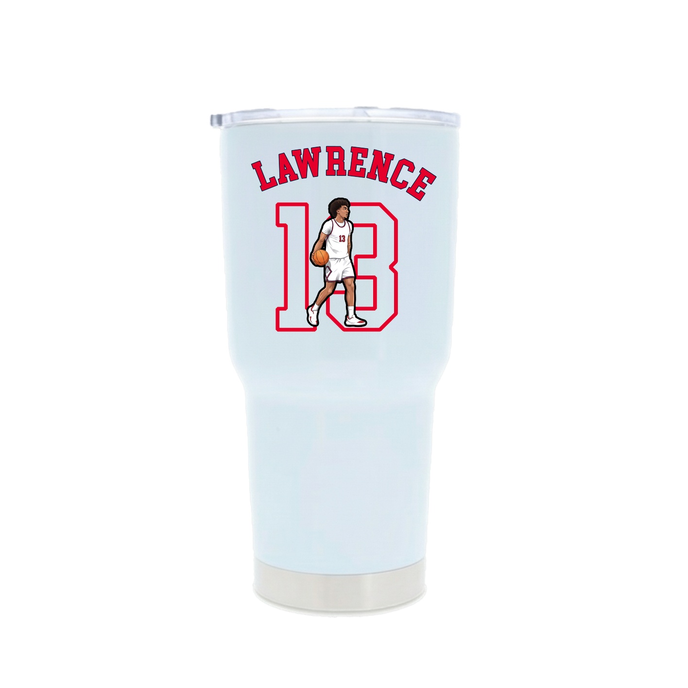 30oz Stainless Steel Tumbler — Shirsey Arch in White