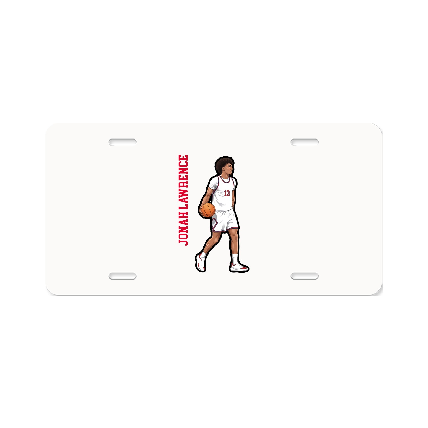License Plate — Name Vertical in Classic