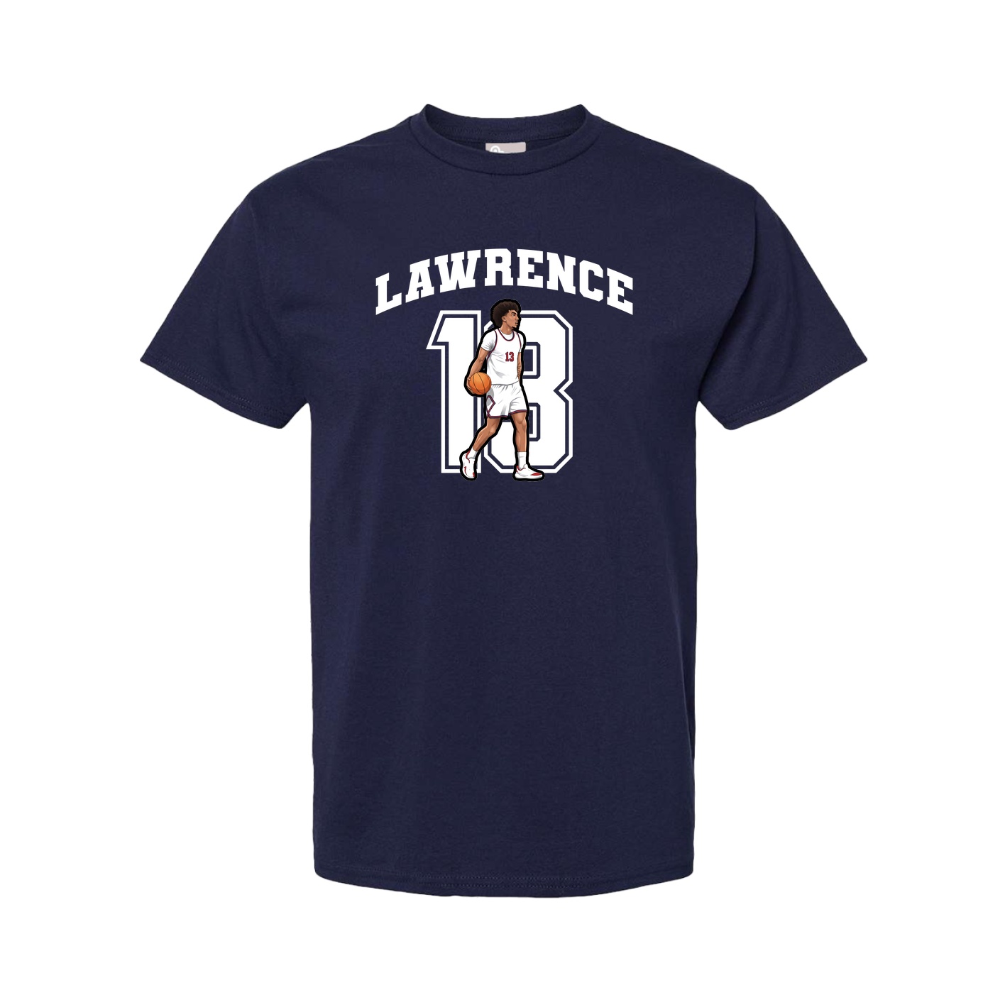 Youth Tee — Number in Navy