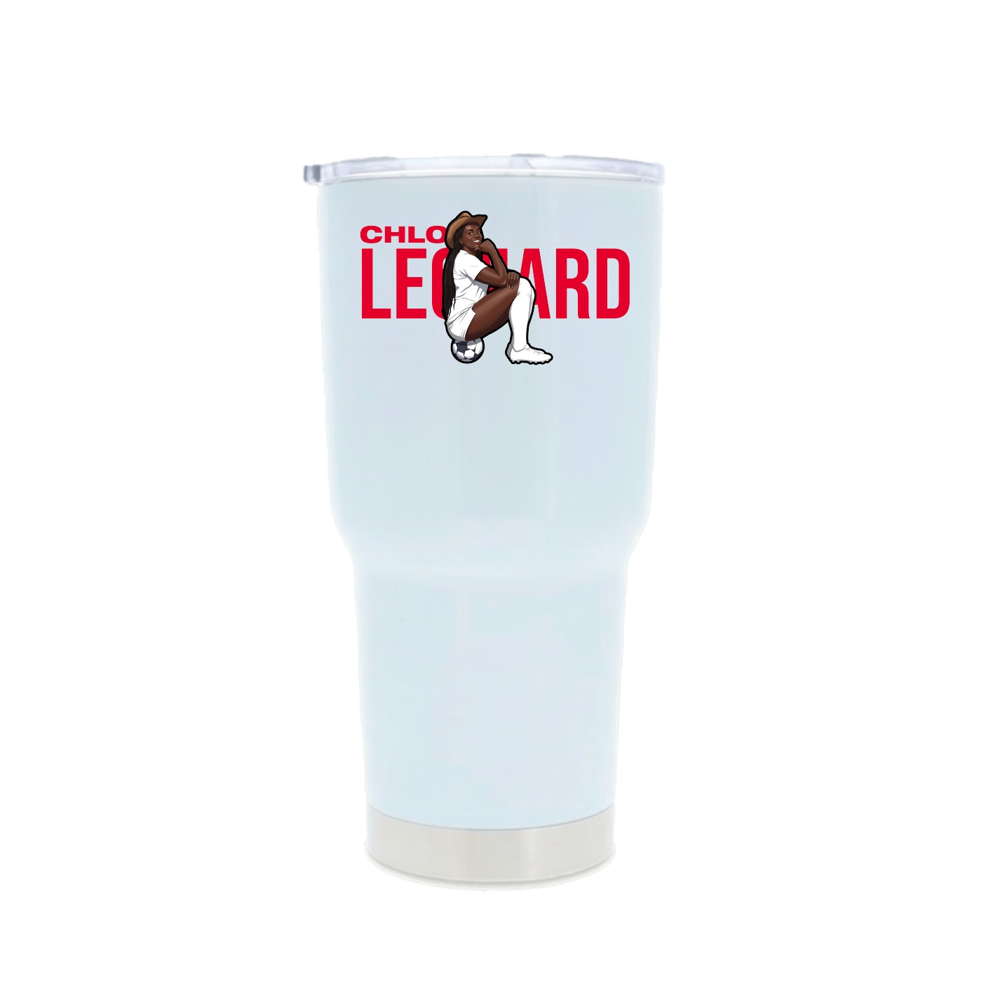 30oz Stainless Steel Tumbler — Player Name in White