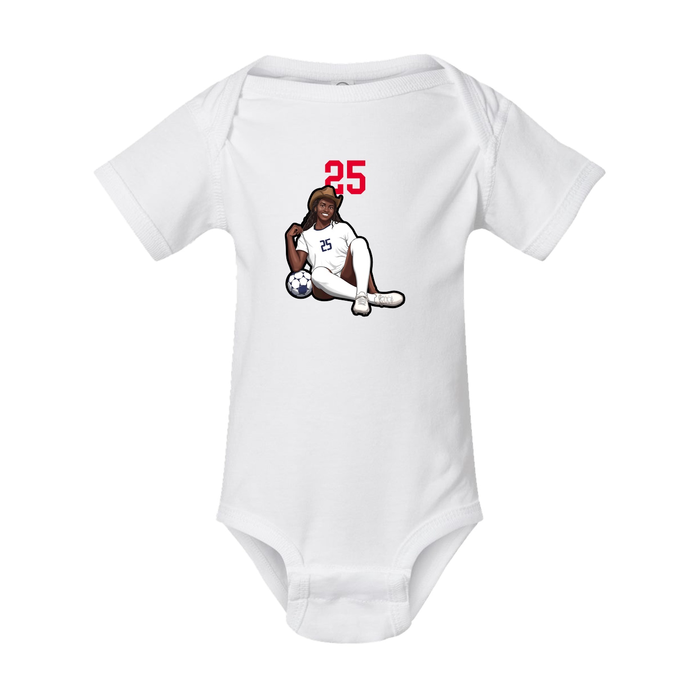 Baby Onesie — Number Top in White