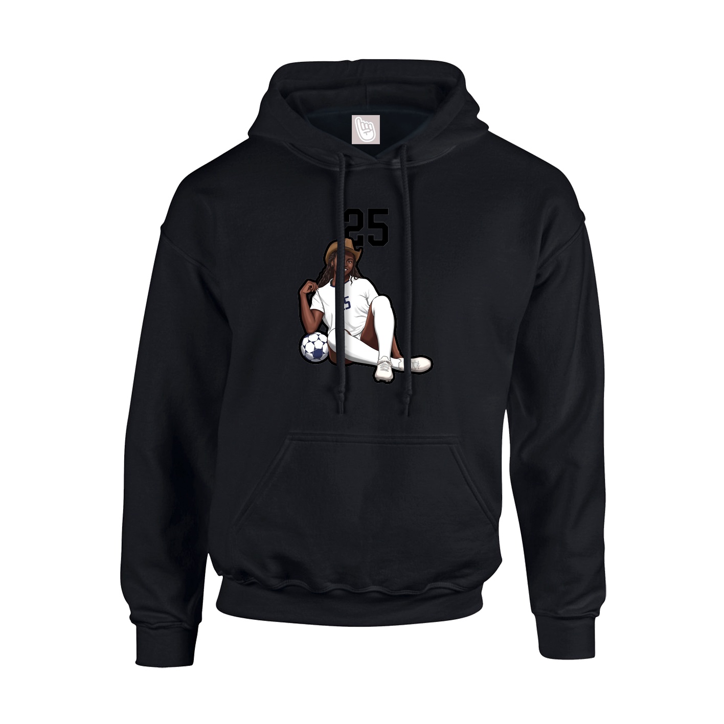 Youth Hoodie — Number Top in Black