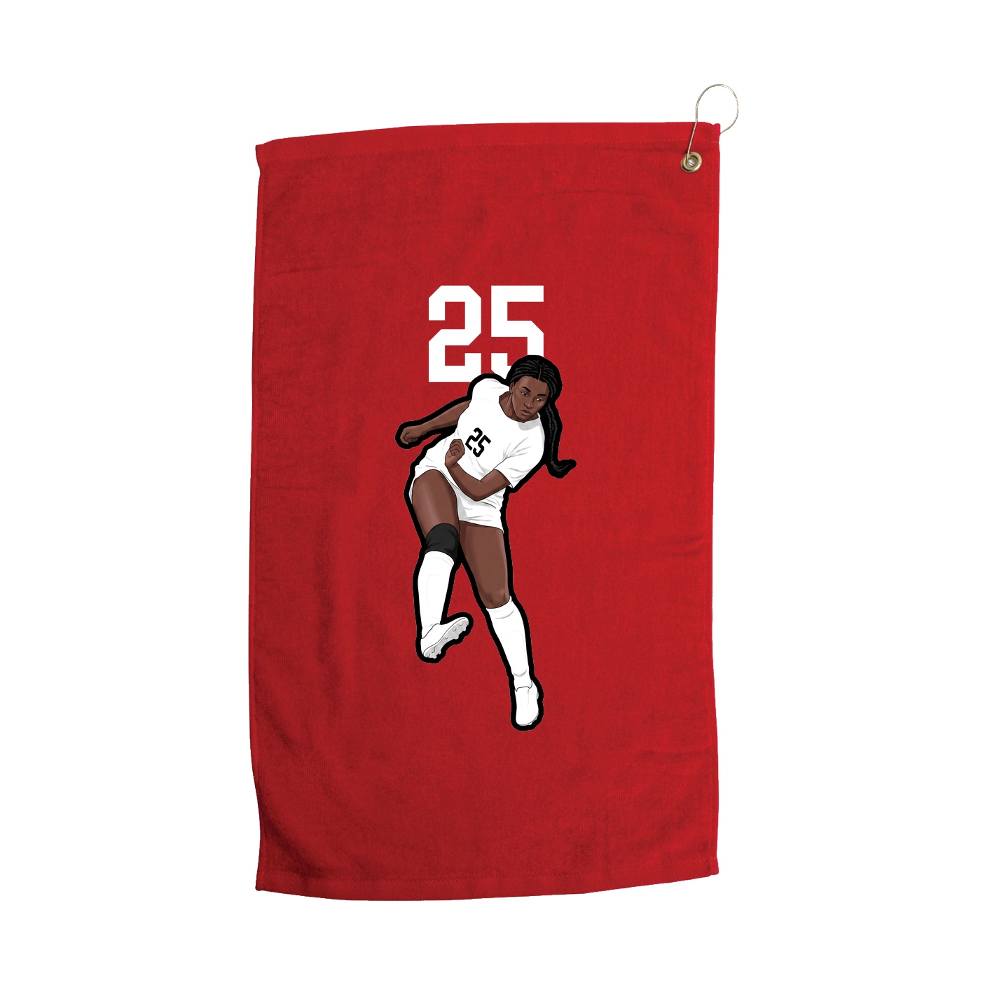Golf Towel — Number Top in Red