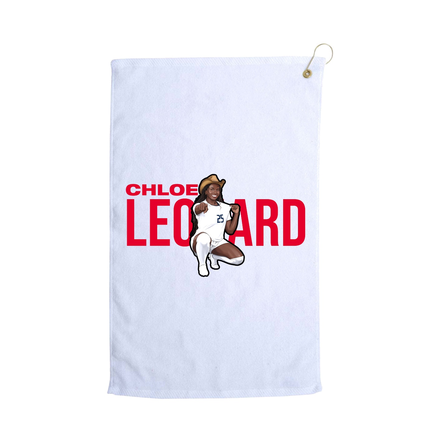 Golf Towel — Player Name in White