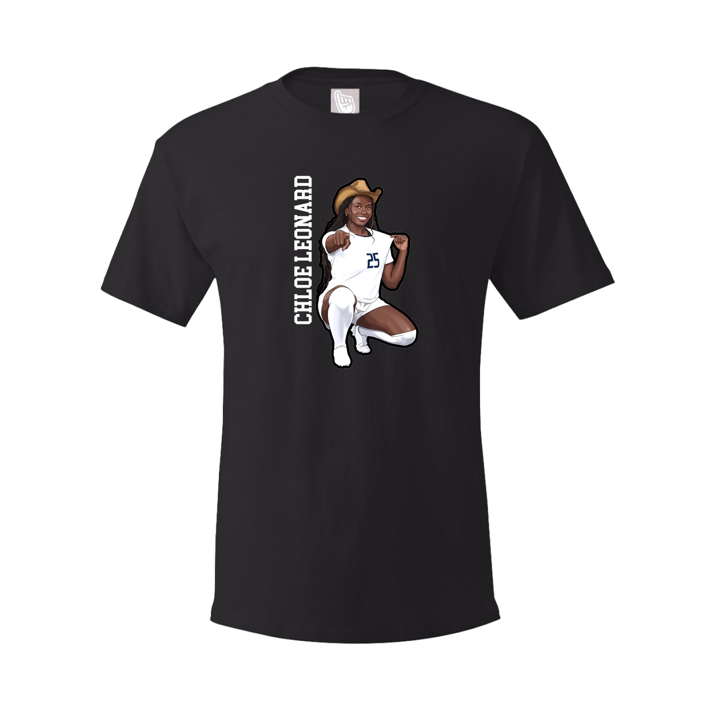 Youth Tee — Name Vertical in Black