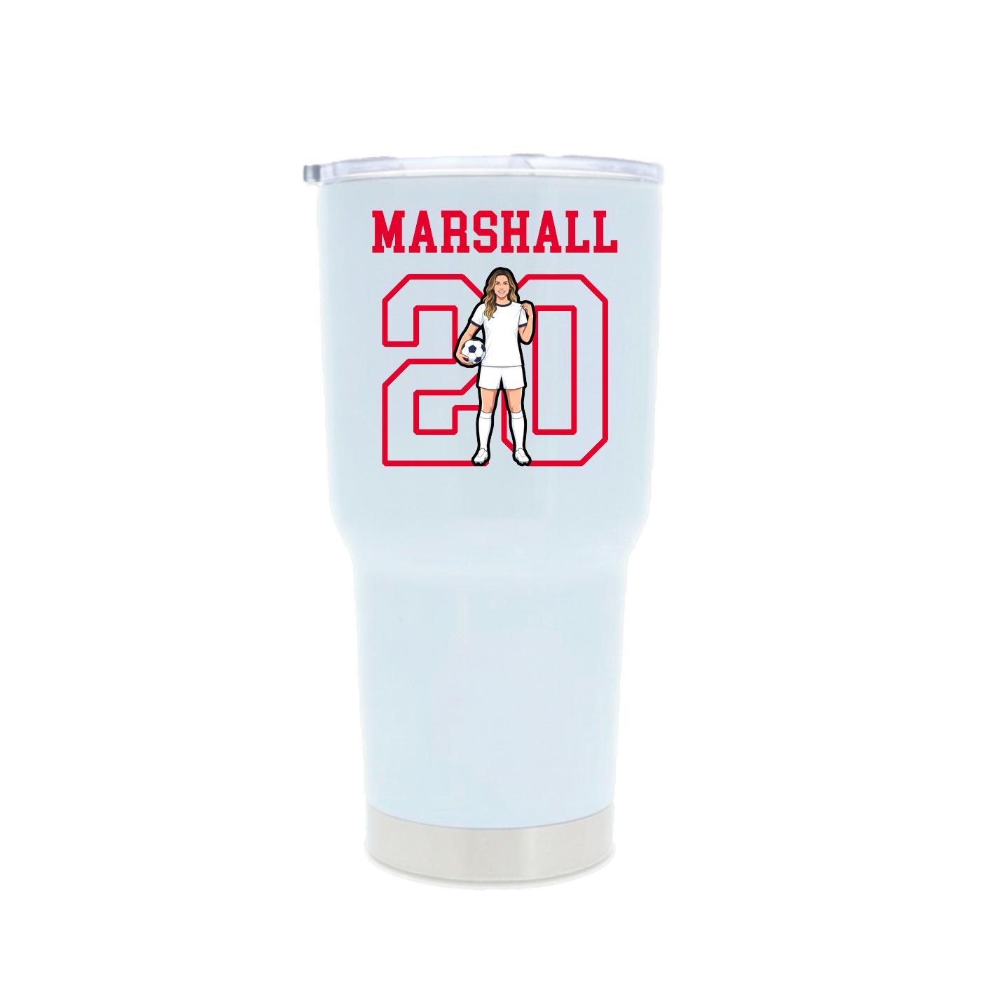 30oz Stainless Steel Tumbler — Shirsey in White