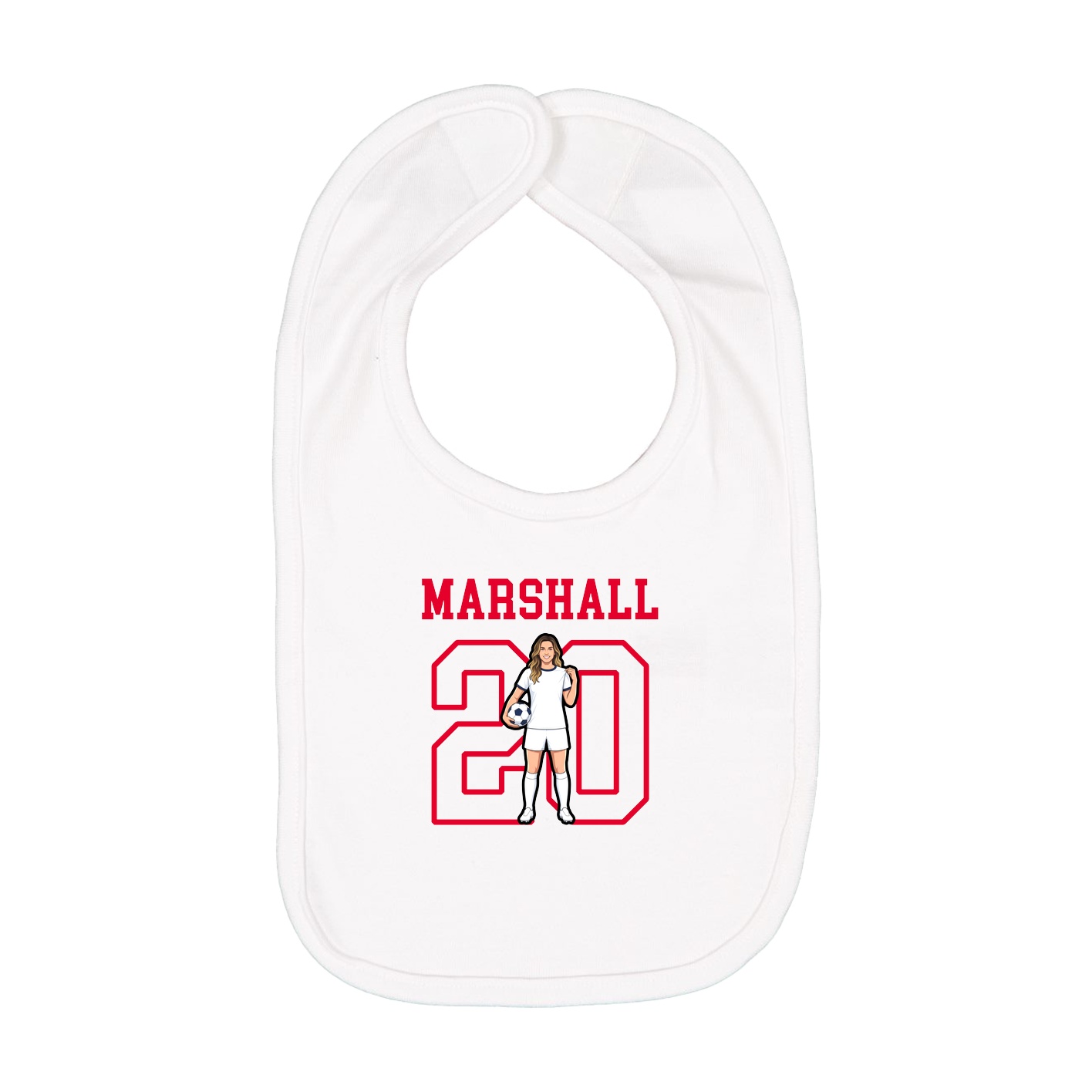 Infant Bib — Shirsey in White
