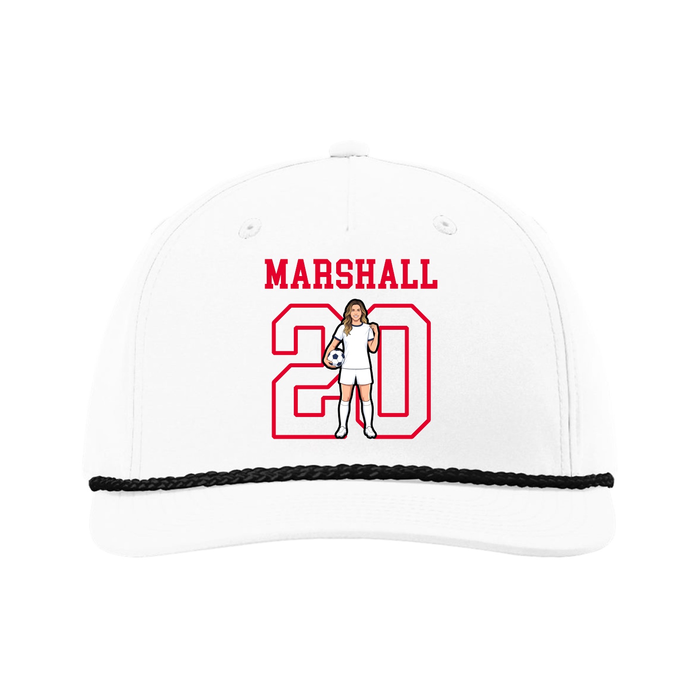 Five-Panel Classic Rope Cap — Shirsey in White