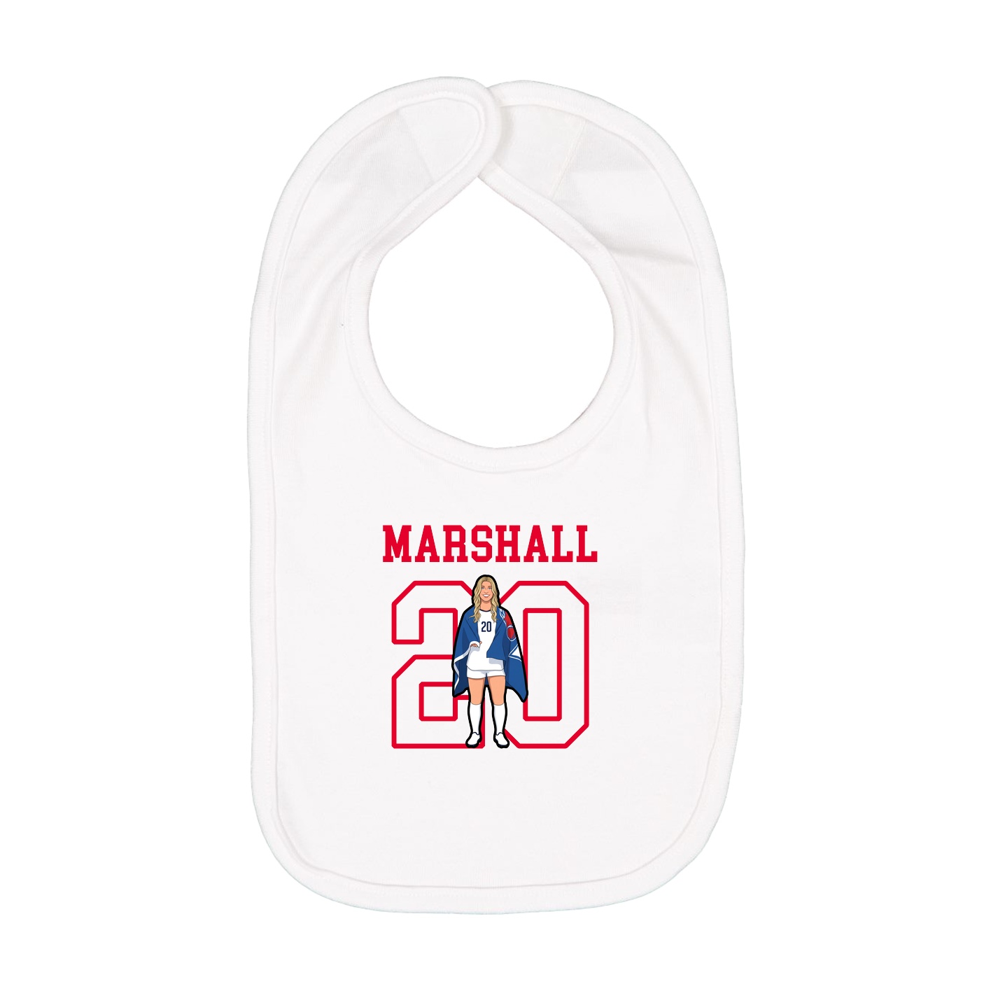 Infant Bib — Shirsey in White