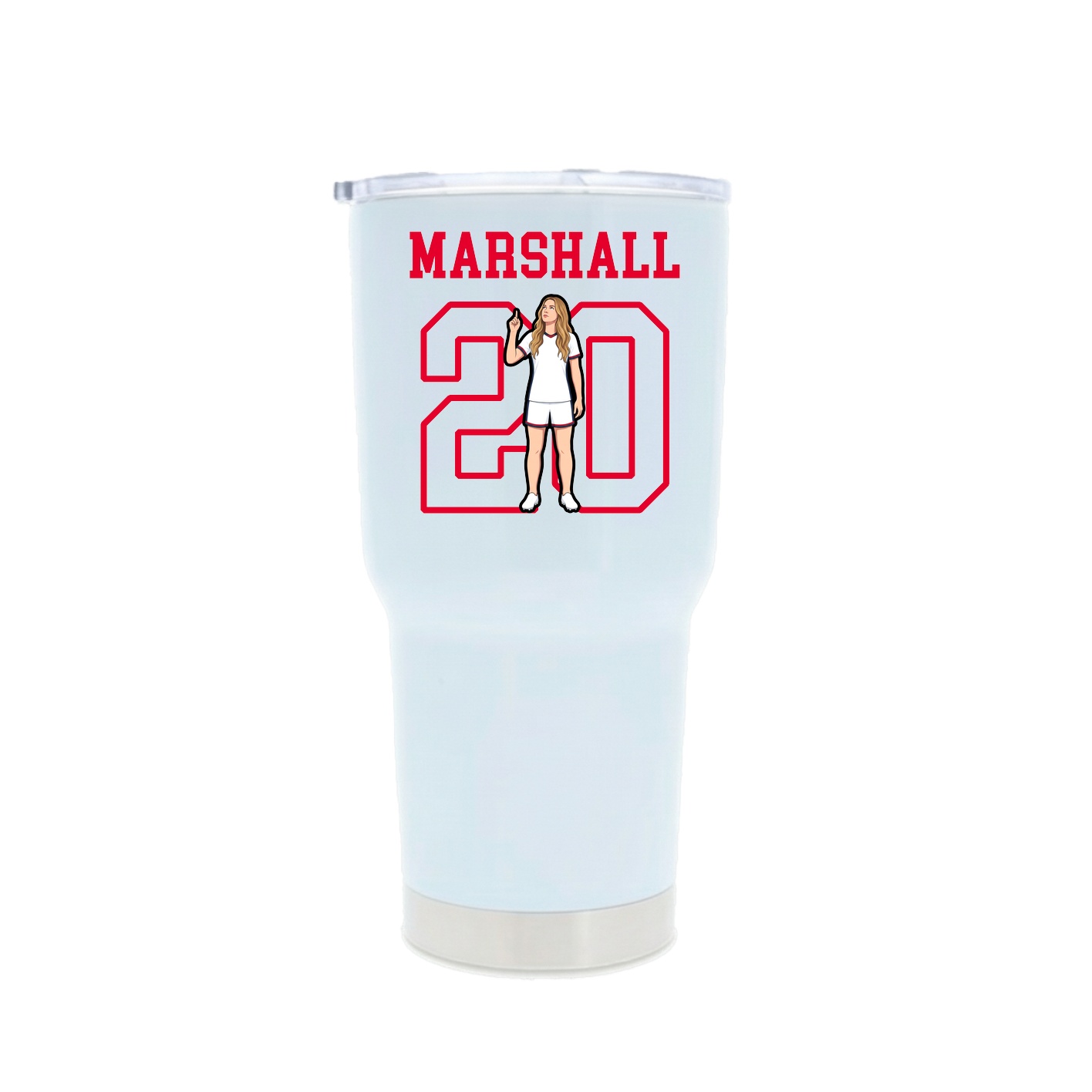 30oz Stainless Steel Tumbler — Shirsey in White
