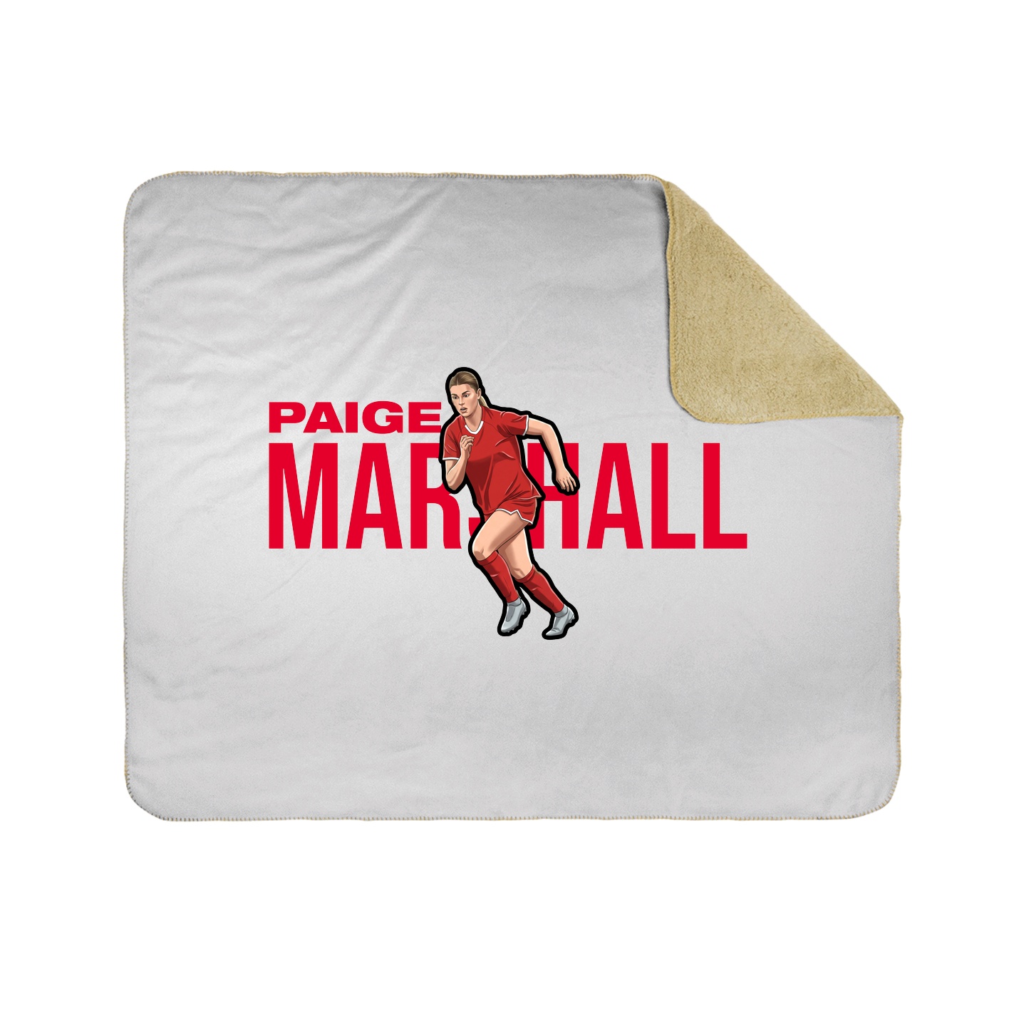 Throw Blanket — Player Name in White