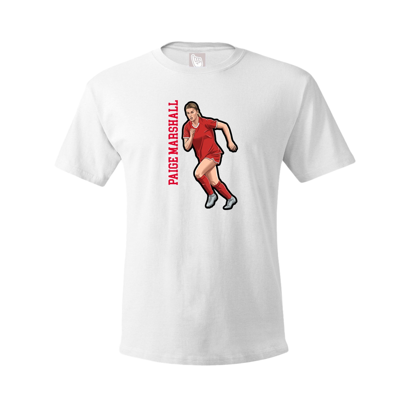 Youth Tee — Name Vertical in White