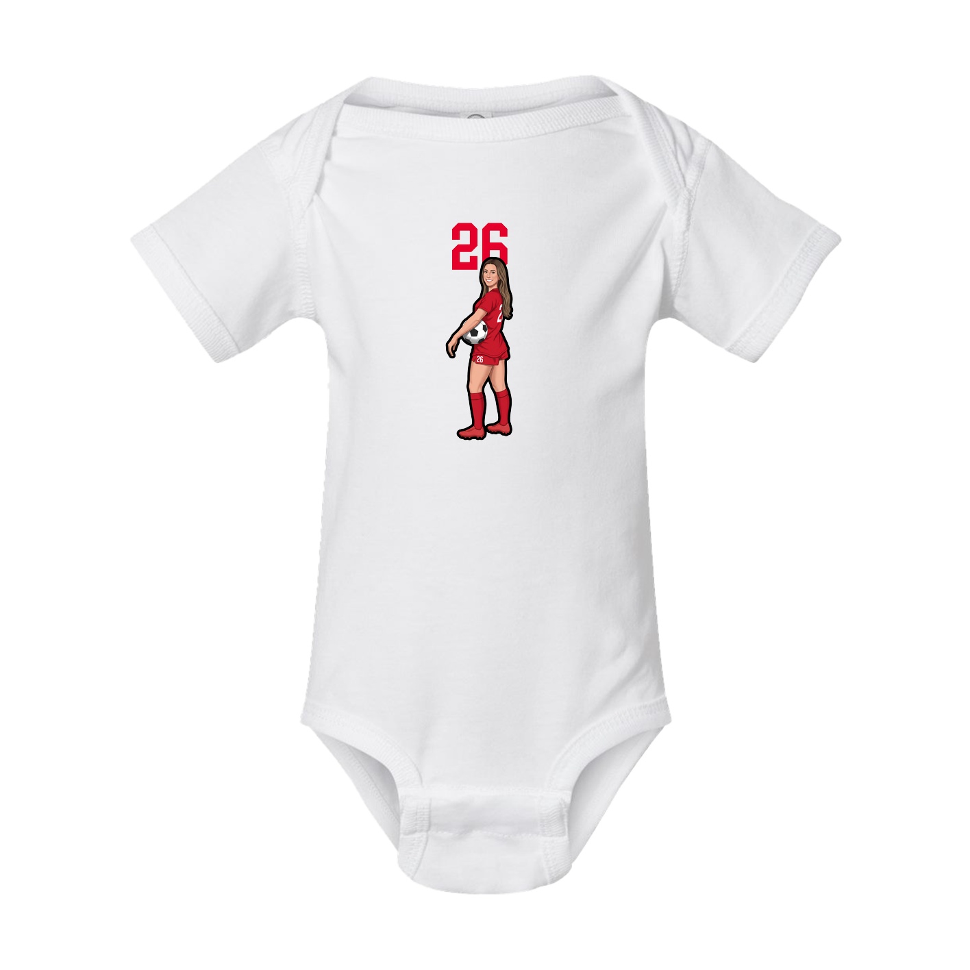 Baby Onesie — Number Top in White