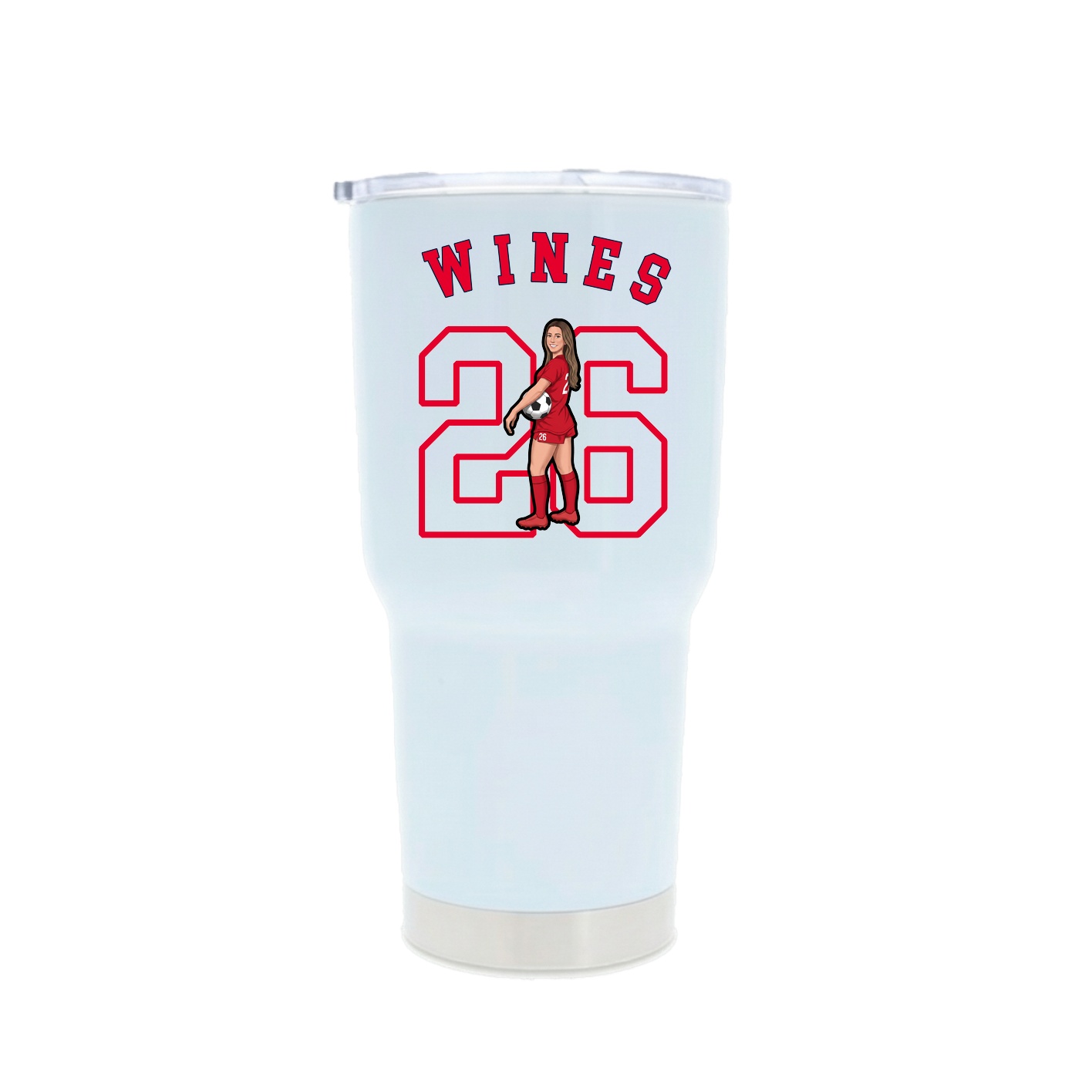 30oz Stainless Steel Tumbler — Shirsey Arch in White