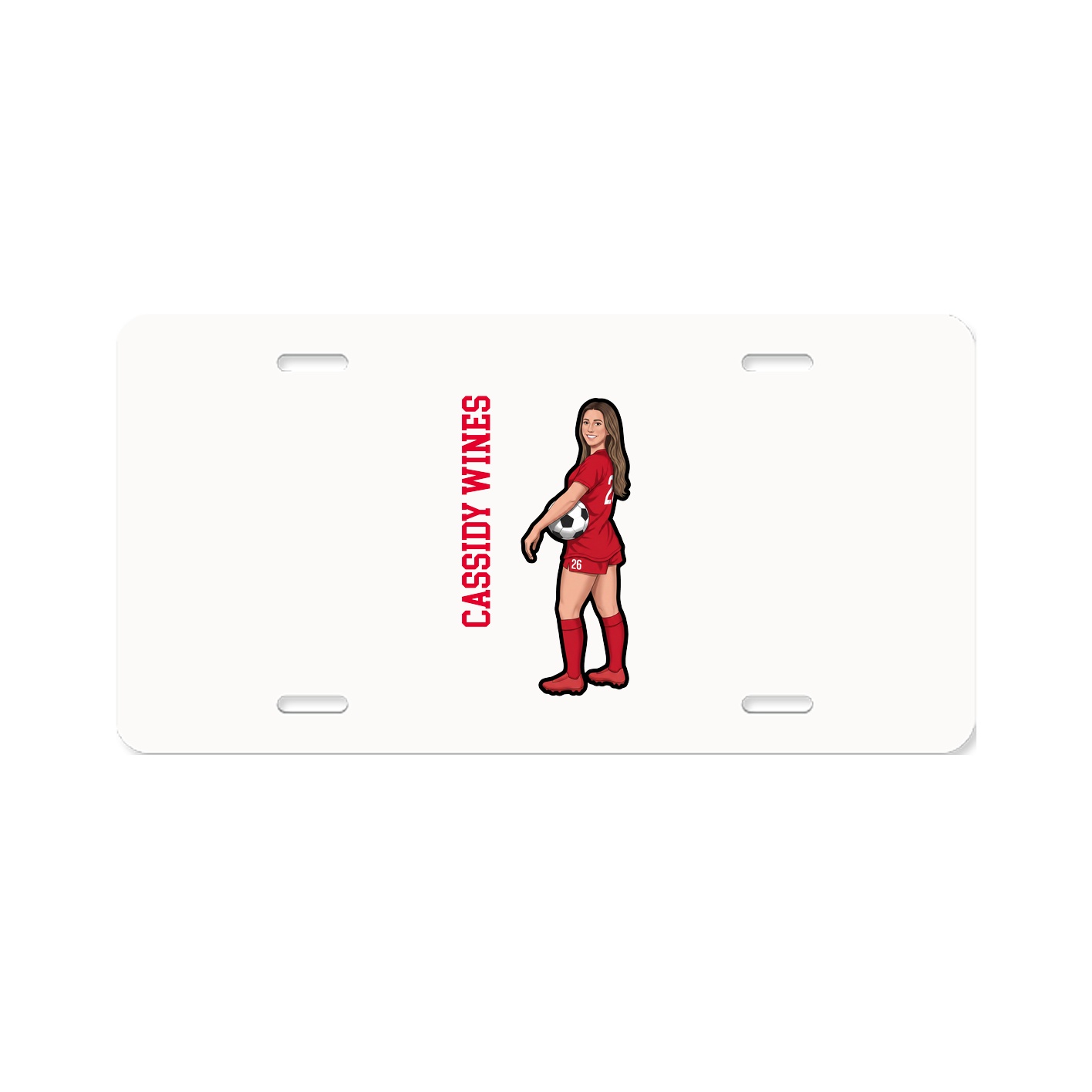 License Plate — Name Vertical in Classic