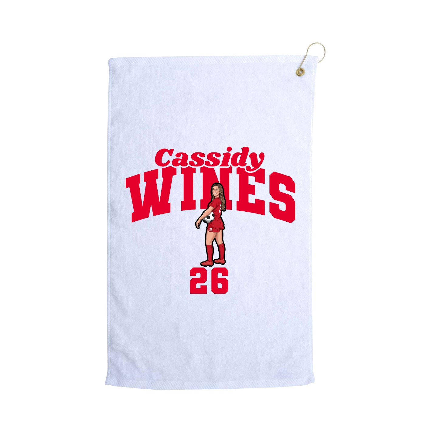 Golf Towel — Signature Arch in White