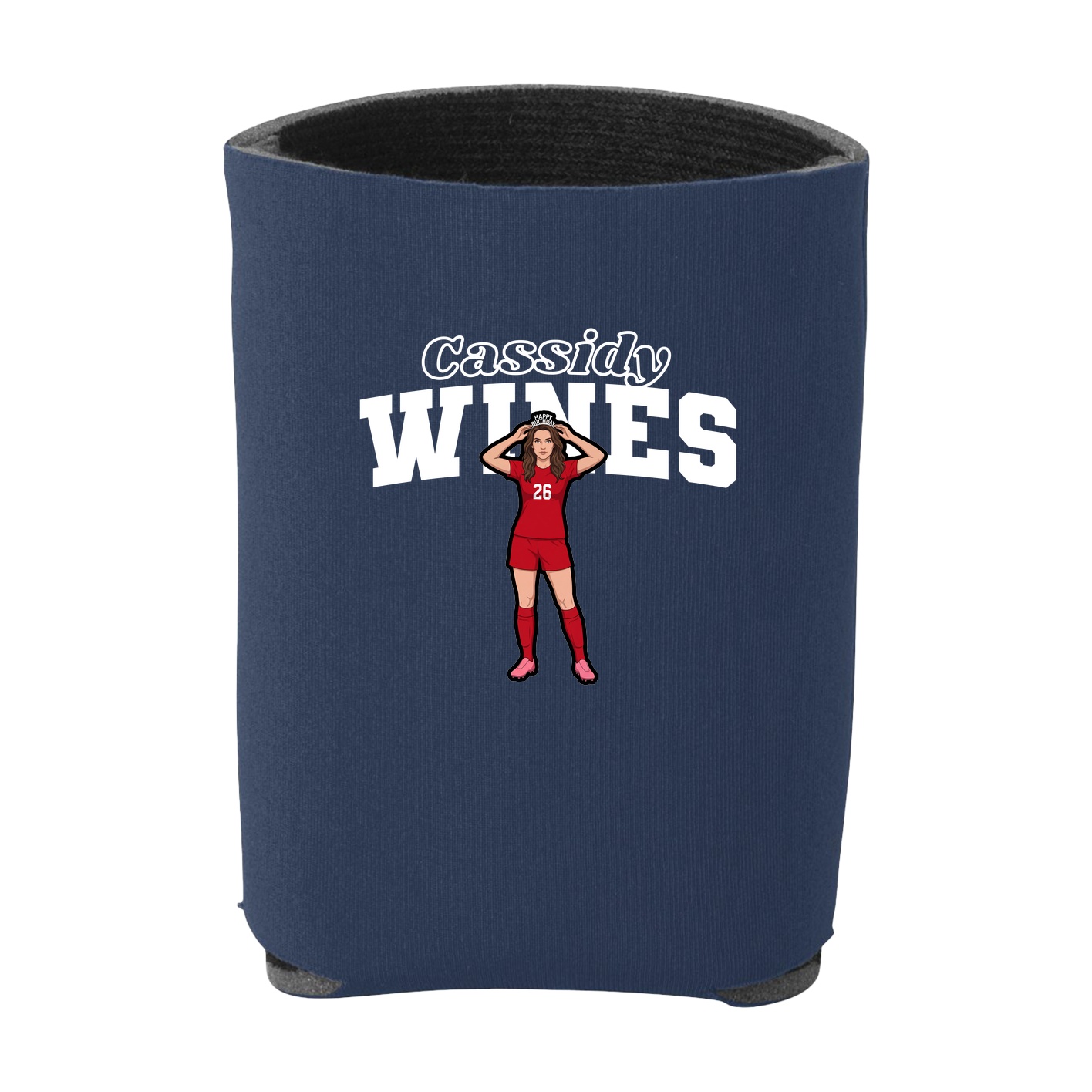 Can Holder — Name Arch in Navy