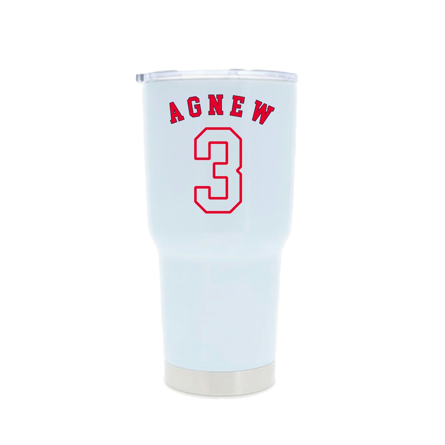 30oz Stainless Steel Tumbler — Shirsey Arch in White