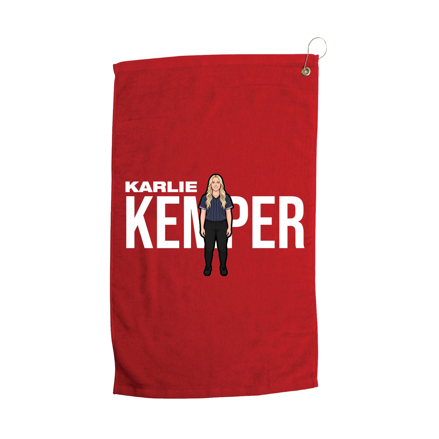 Golf Towel — Player Name in Red