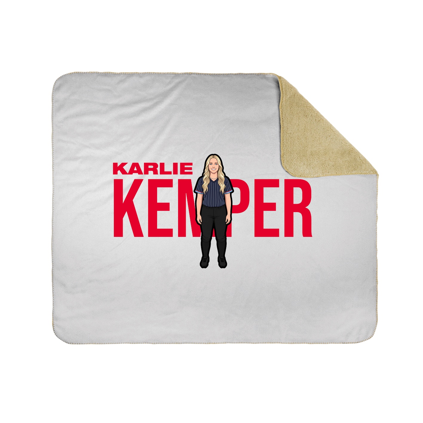 Throw Blanket — Player Name in White