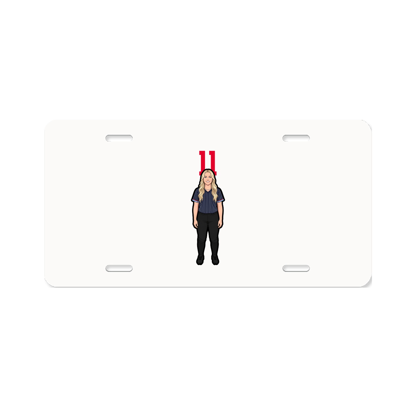 License Plate — Number Top in Classic