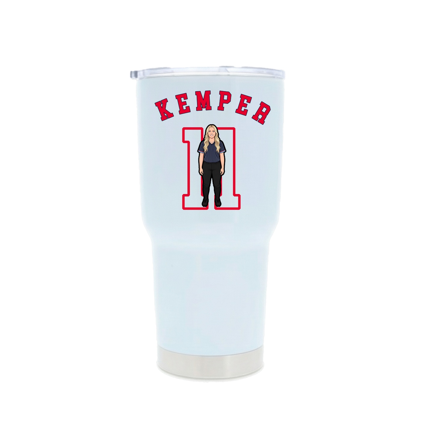30oz Stainless Steel Tumbler — Shirsey Arch in White