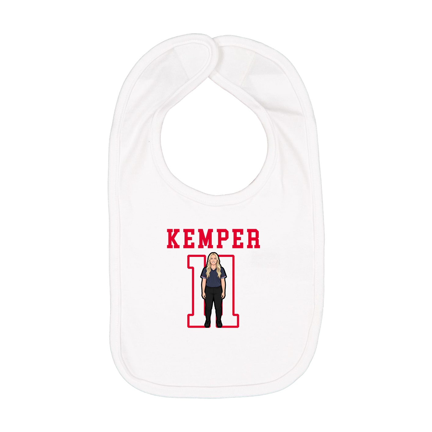 Infant Bib — Shirsey in White